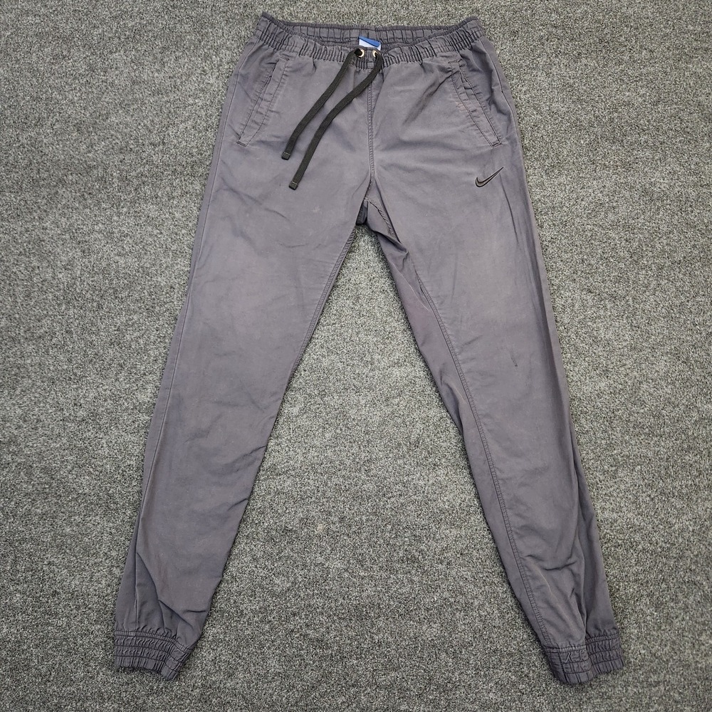 Vintage Nike 1980s Mens Small Blue Tag Tapered Leg Joggers Sweat Pants Retro